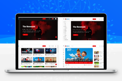 响应式媒体视频社交网页模板，视频资源分享网页模板HTML模板-静鱼客栈缩略图