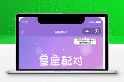 一款适合小白的小程序 恋爱星座男女配对微信小程序源码缩略图