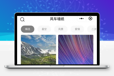 简约风车壁纸自动采集小程序源码 手机壁纸小程序源码缩略图
