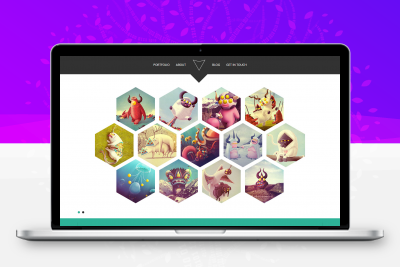 HTML5英文响应式卡通设计师个人简历模板 -静鱼客栈缩略图