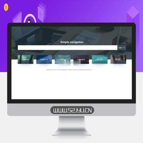 ThinkPHP+Bootstrap简约自适应网址导航网站源码缩略图
