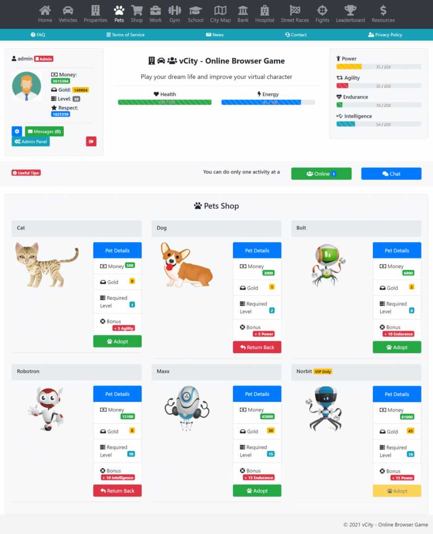 vCity 2.8 – 在线浏览器元宇宙游戏平台（虚拟现实网页游戏平台）可获取现实金钱对接贝宝缩略图